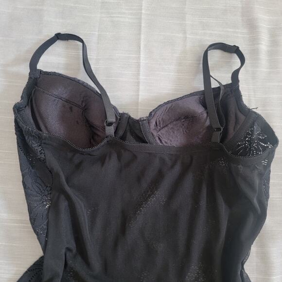 Fredericks of Hollywood Black Teddy Slip Lace Medium Nightie Grunge Whimsygoth - Picture 13 of 16